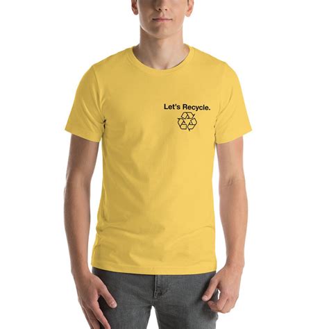 Let s Recycle Gay hombres amarillo Hanky código mear Humor camiseta de manga corta rudo