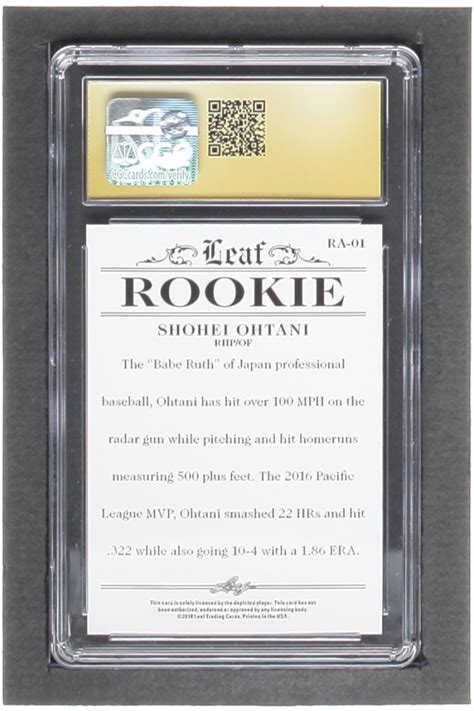 Shohei Ohtani Leaf Ohtani Rookie Achievement Ra Cgc