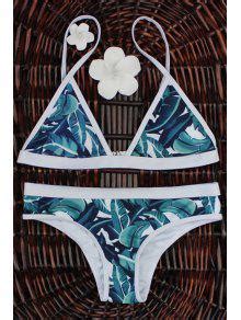 High Cut Leaf Print Bikini Set In COLORMIX ZAFUL