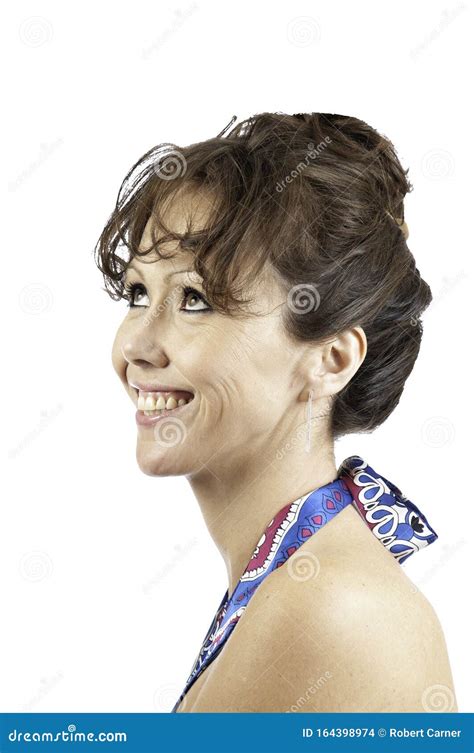 Jolie Jeune Brunette Aux Yeux Levrette Photo stock Image du isolement américain