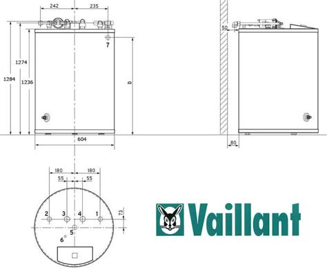 Vaillant uniSTOR VIH R 200 ємнісний водонагрівач непрямого нагріву для