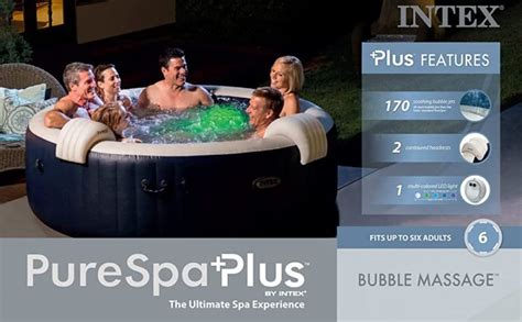 Intex Purespa Plus Person Portable Inflatable Round Hot Tub