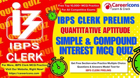 Free Simple And Compound Interest Mcq Aptitude Question Answer Ibps Clerk Prelims 2024 Ibps