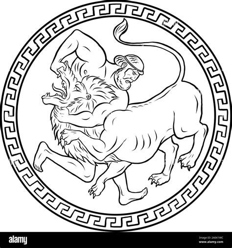 Nemean lion. 12 Labours of Hercules Heracles Stock Vector Image & Art - Alamy