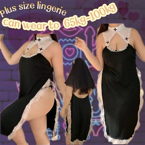 Plus Size Lingerie Big Size Baju Seksi Cosplay Wanita Can Wear To Kg Shopee Malaysia