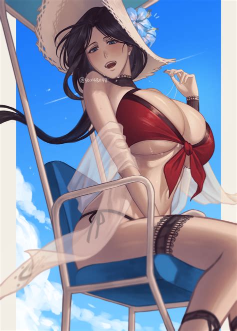 Rule 34 1girls 50x48x48 Ai Generated Beach Chair Bikini Black Hair Bleach Bleach Brave Souls