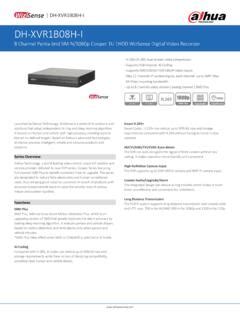 DH-XVR1B08H-I - Dahuasecurity.com / dh-xvr1b08h-i-dahuasecurity-com.pdf ...