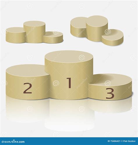 Podio De Los Ganadores Vector Ilustración del Vector - Ilustración de