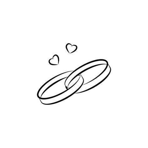 Wedding Rings Sketch Vector Icon 22394894 Vector Art At Vecteezy