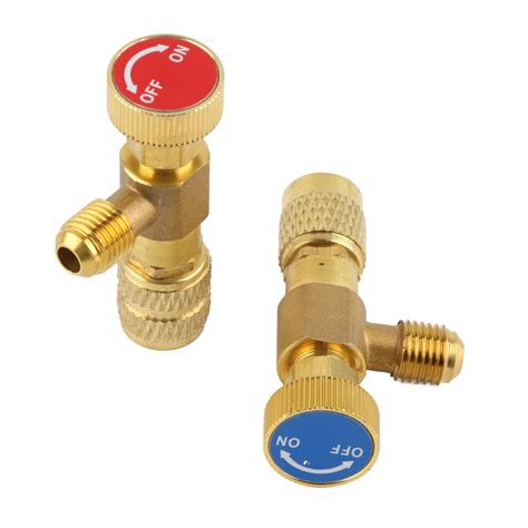 2024 2pcs Liquid Safety Valve R410a R22 Air Conditioning Refrigerant 14 Safety Adapter