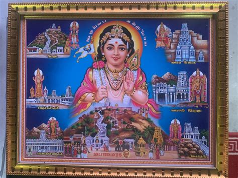 Arupadai Veedu Murugan Gold Photo Frame