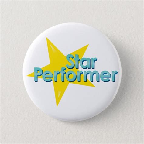 Star Performer 6 Cm Round Badge Zazzle