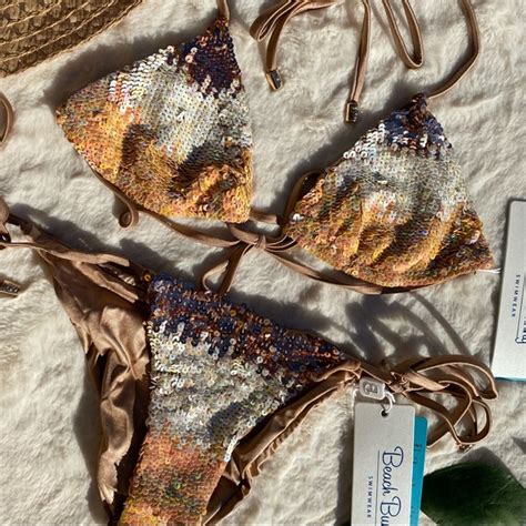 Beach Bunny Swim Beach Bunny Sequin Ariel Bikini In Blush Ombr Poshmark