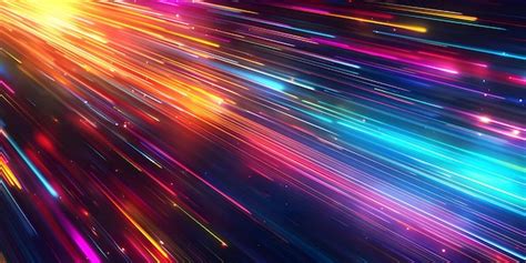 Multicolored Light Streaks Background Premium Ai Generated Image