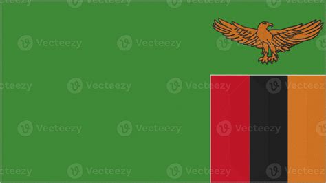 Zambia embroidery flag. Zambian emblem stitched fabric. Embroidered