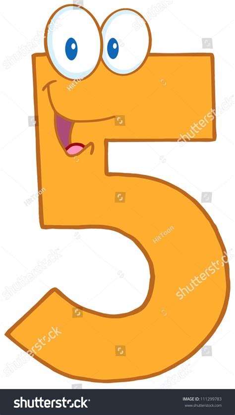 number  cartoon mascot character stock vector royalty