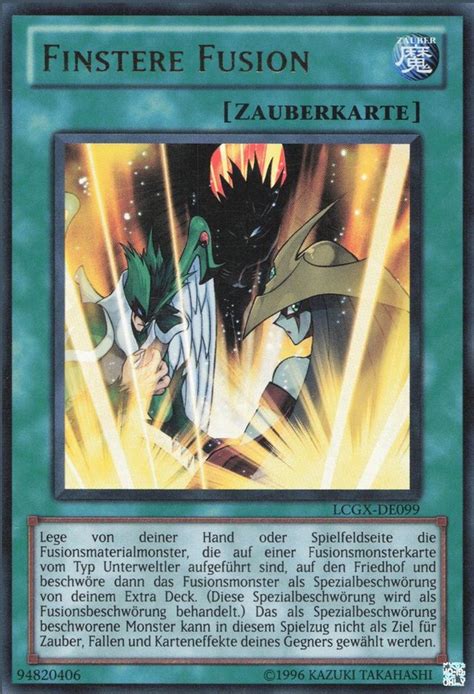 Recollectibles Sammelkarte Yugioh Finstere Fusion Yu Gi Oh Lcgx En099