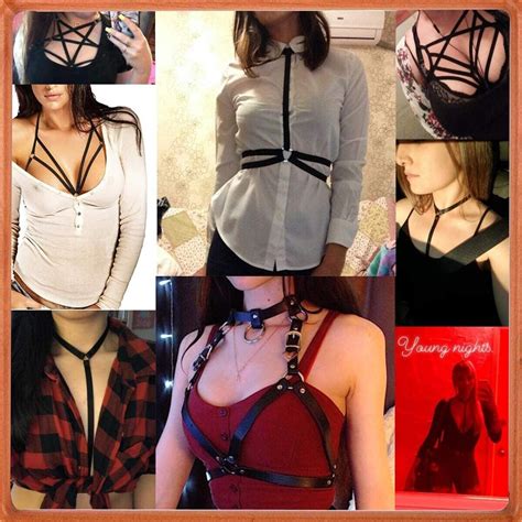 Women Harness Cupless Cage Bra Set Elastic Lingerie Adjustable Sexy Strap Belt EBay