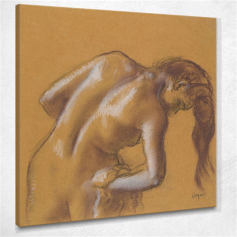 Nude Woman Bathing Drying Herself 1892 Edgar Degas Canvas Print