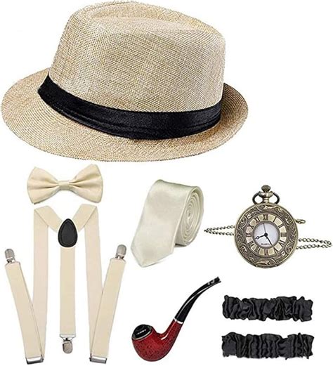 1920s Accessories For Men 20s Gatsby Gangster Costume Accessories Set