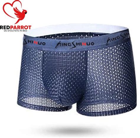 Doorschijnende Boxershort Blauw Sexy Look BDSM Erotische Heren Lingerie Bol