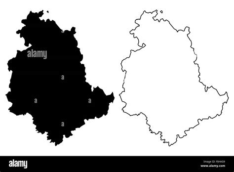 Umbria Autonomous Region Of Italy Map Vector Illustration Scribble