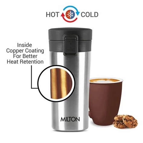 Milton Coffee Mug Thermosteel Hot Or Cold Insulated Flask Ml Silver At Rs Piece