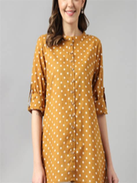 Buy Deckedup Mandarin Collar Printed Cotton Tunic Tunics For Women