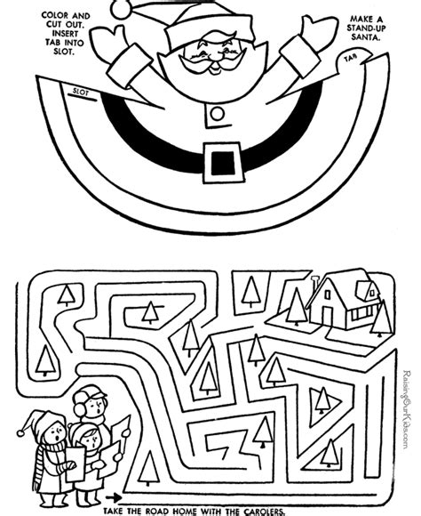 Printable Christmas Mazes Activity For Kids