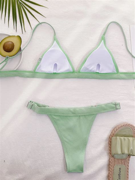 Ba Ador Bikini Tanga Con Textura Vezia