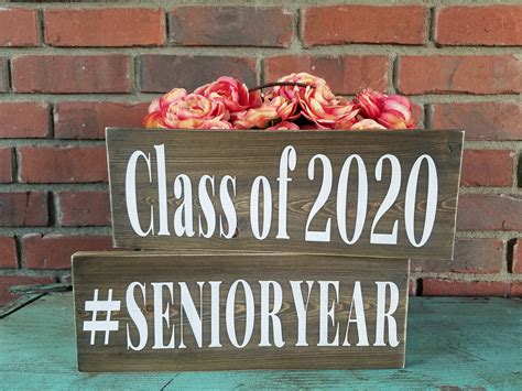 Senior Year Sign Class Of 2021 Sign Rustic Senior Sign Senior Etsy