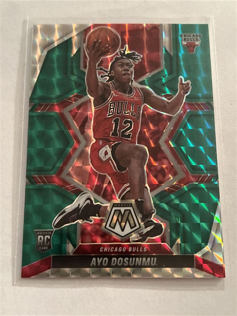 Panini Mosaic Ayo Dosunmu Rc Green Prizm Chicago Bulls