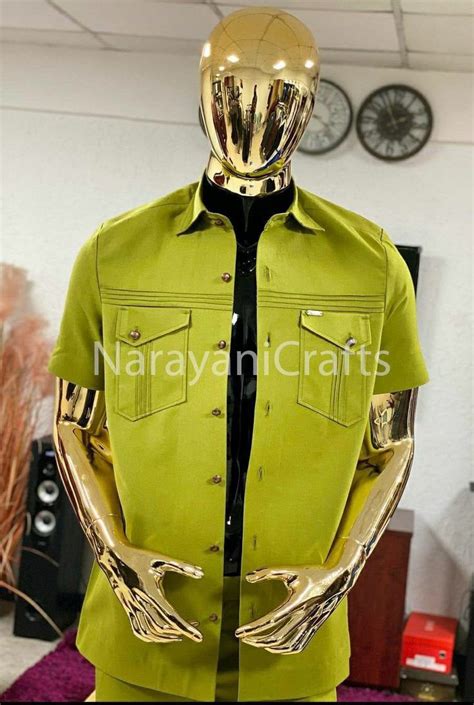 Handmade Decent Green Color Safari Suit For Men For Wedding Etsy In