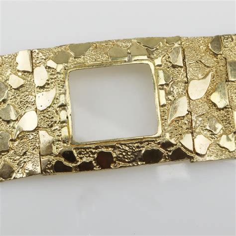 10kt Gold Nugget Style Watch Bracelet Property Room