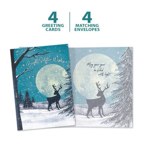 Solstice Wishes Solstice Greeting Card 4 Pack – Tree-Free Greetings