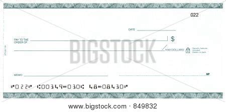 Blank Check (Fake Image & Photo (Free Trial) | Bigstock