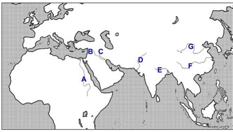 River Valley Civilizations Map Review Diagram Quizlet