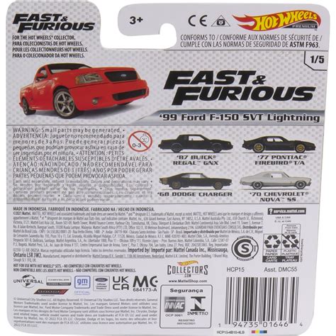 Mattel Hot Wheels Συλλεκτικά Αυτοκινητάκια Entertainment Fast Furious Ford F SVT