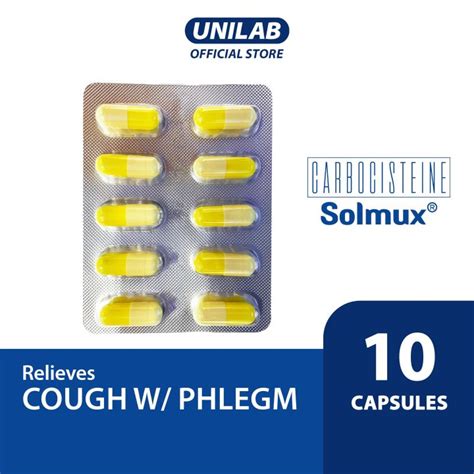 Unilab Solmux Mg Carbocisteine Capsules Fast And Trusted