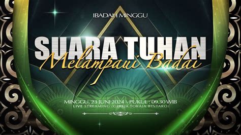 Ibadah Live Strreaming Gereja Toraja Jemaat Bintaro Minggu Juni