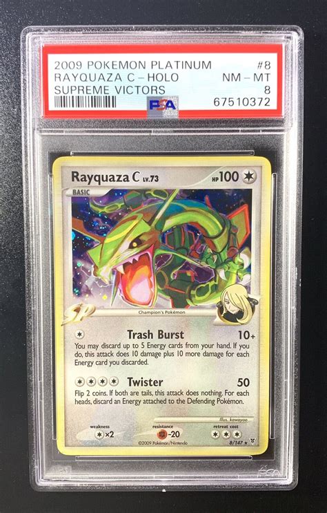 Pokemon Platinum Supreme Victors Rayquaza C Holo Psa Ebay