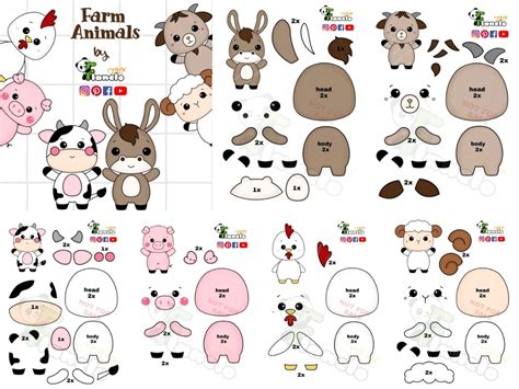 Molde De Animais Da Fazenda Para Imprimir