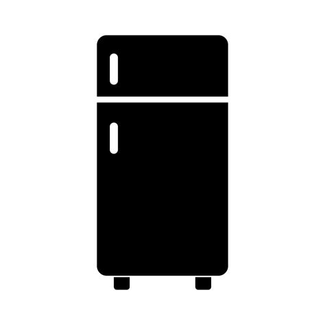 refrigerador silueta. cocina aparato. refrigerador. vector. 27924226