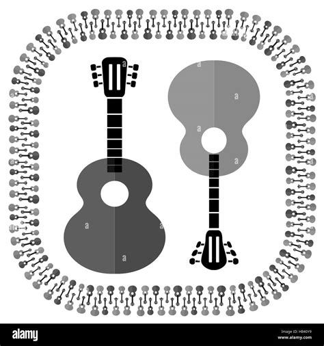 Guitars Silhouettes Isolated Stock Photo Alamy