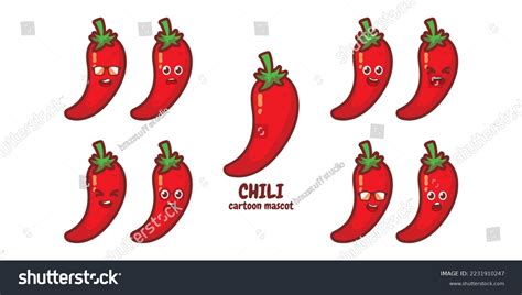 Cute Funny Happy Chili Pepper Vector Stock Vector Royalty Free