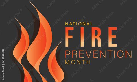 National fire prevention month. background, banner, card, poster ...