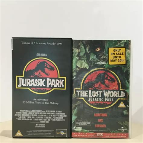 TWO JURASSIC PARK Adventures On VHS Video Jurassic Park The Lost