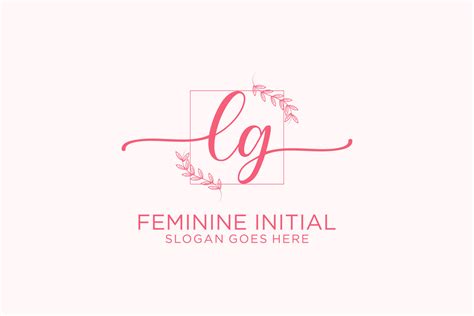 Initial Lg Beauty Monogram And Elegant Logo Design Handwriting Logo Of