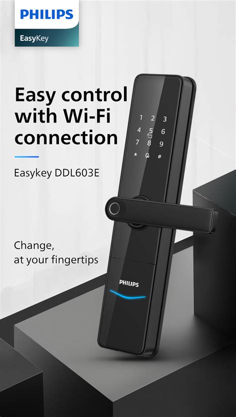 Philips EasyKey DDL603E-5HWS lever lock