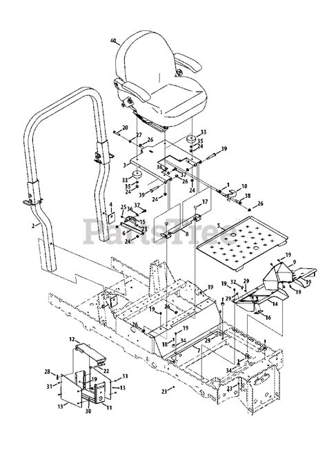 Cub Cadet Sz 60 53ai2pud050 Cub Cadet 60 Tank Zero Turn Mower 2013 Seat Assembly Parts